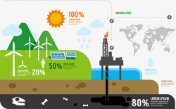 智慧环保绿色能源工厂矢量图高清图片