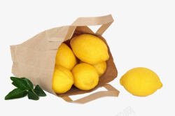 袋子循环利用一袋柠檬高清图片