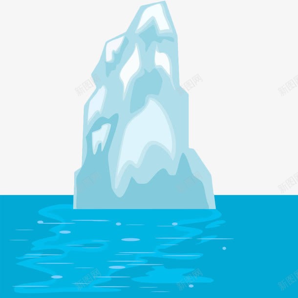手绘海面冰山png免抠素材_88icon https://88icon.com 冰山 冰山一角 大海 手绘 模型 浮冰 海平面 海面 自然景观 蓝色