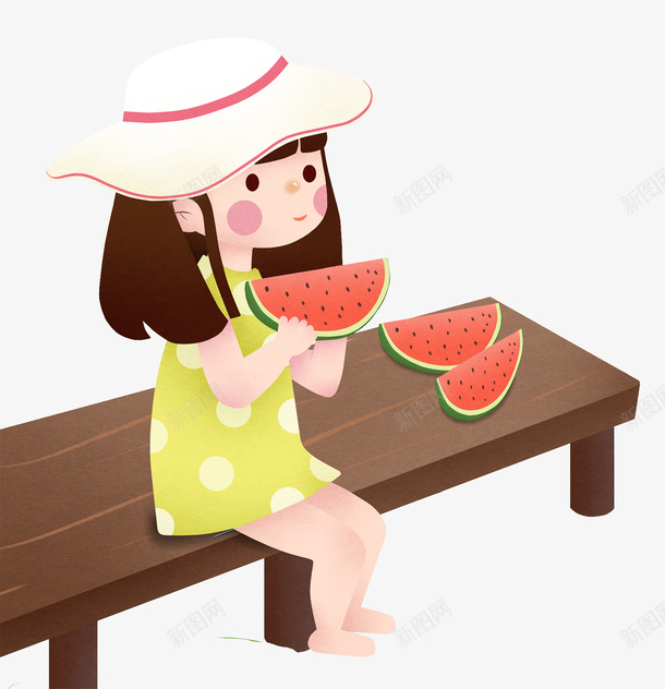 简约清新风遇见夏天小女孩psd免抠素材_88icon https://88icon.com 吃西瓜 夏天 小女孩 水果 清新风 简约 简约清新风遇见夏天小女孩 遇见