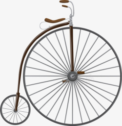单人自行车创意大小车轮自行车高清图片