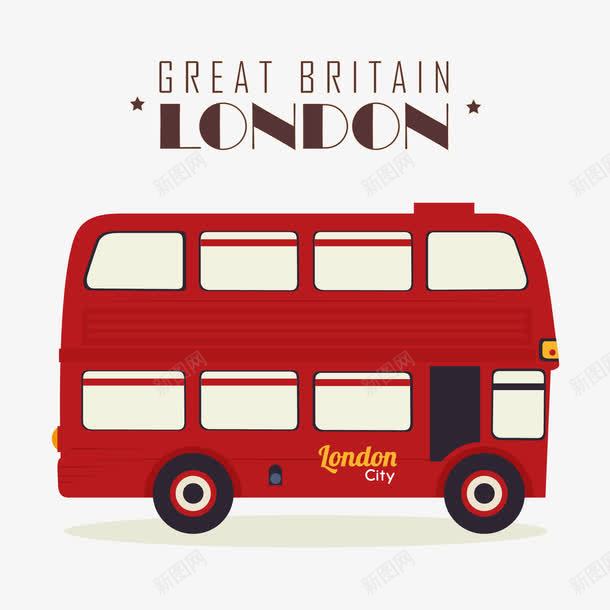 红色伦敦双层巴士png免抠素材_88icon https://88icon.com 伦敦双层巴士旅游英国