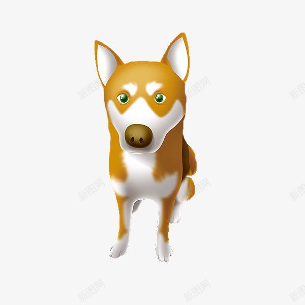 凶猛的小狗png免抠素材_88icon https://88icon.com 凶猛的 卡通 卡通柴犬 可爱的 手绘 站立 简笔 黄色的