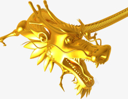 金色的手绘中国龙素材