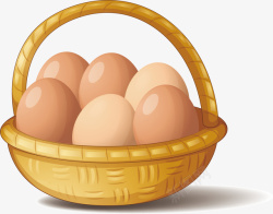 篮子里的鸡蛋卡通鸡蛋高清图片