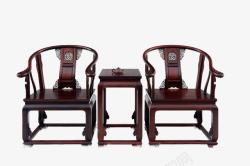 古典红木家具两个太师椅素材