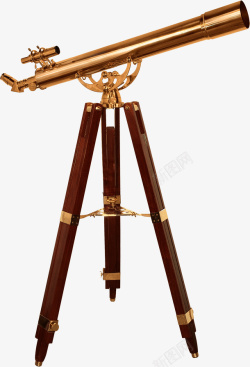 金色望远镜素材