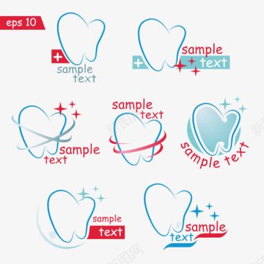 简洁明了简洁明了的洁牙元素图标图标