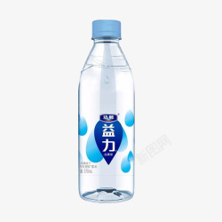 蓝色塑料夹达能益力矿泉水瓶装水水滴蓝色塑高清图片