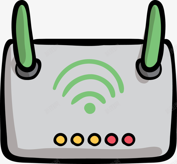 卡通手绘wifi路由器png免抠素材_88icon https://88icon.com wifi 办公 卡通 手绘 矢量图案 路由器