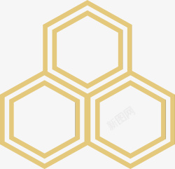 六边形分子结构矢量图素材