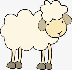 澳洲羊毛卡通山羊手绘高清图片