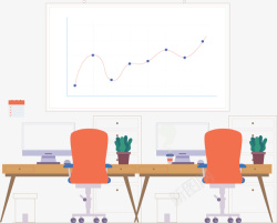数据分析会议商务办公室数据会议矢量图高清图片