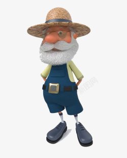 白胡子的老爷爷素材