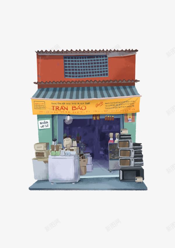 卡通小卖铺店面png免抠素材_88icon https://88icon.com 买卖 商铺 小卖铺 店面 杂货铺