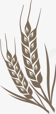 麦穗矢量手绘麦穗农作物图标图标