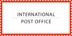 邮票档案盒标签矢量图素材