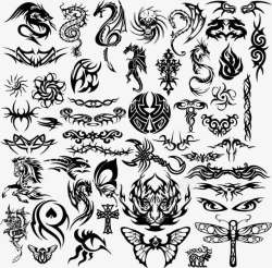 蝎子纹身图案矢量图高清图片