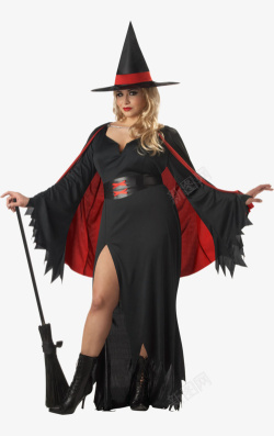 万圣节女巫打扮真人素材