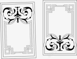 竖框图花纹边框高清图片