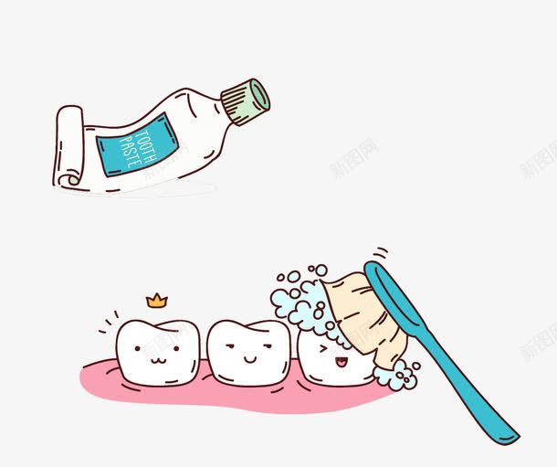 卡通刷牙png免抠素材_88icon https://88icon.com 刷牙 卡通 卡通图片 牙刷 牙膏 牙膏图案