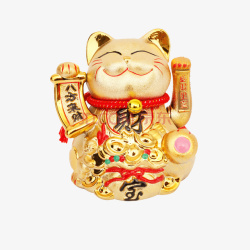 财宝金色招财猫素材