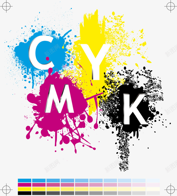 CMYKpng免抠素材_88icon https://88icon.com 色值 调色 黄色