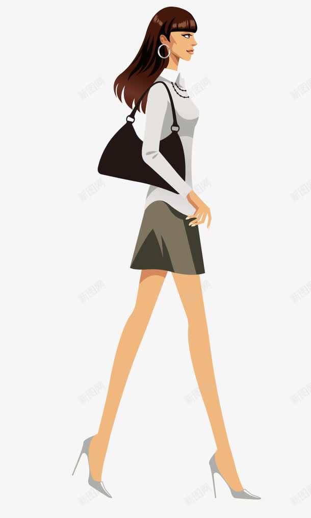 背包的女人png免抠素材_88icon https://88icon.com 上班族 上班族海报 人物走路分解动作 女人 女人背后 女子 工作 背包的女人 走路的女人 逛街