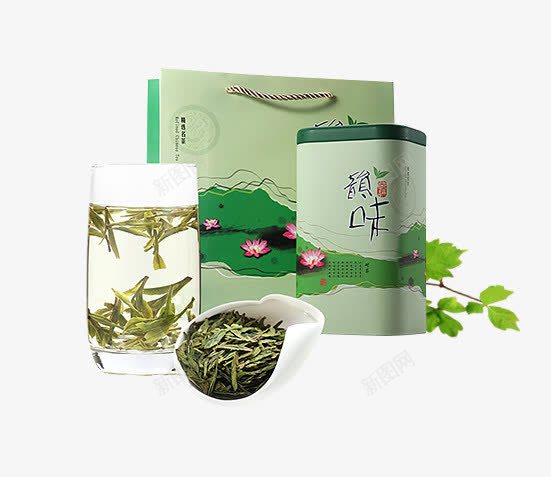 绿色茶叶png免抠素材_88icon https://88icon.com 罐装 茶叶 茶叶包装袋 茶杯