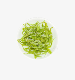 嫩绿茶叶实物一盘嫩绿色茶叶高清图片