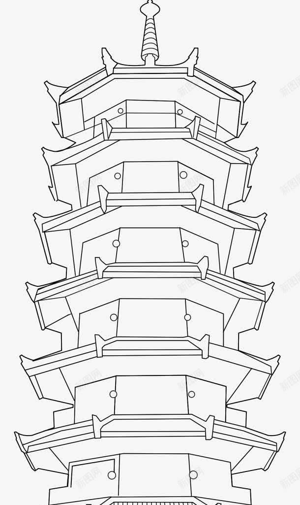 简笔画宝塔png免抠素材_88icon https://88icon.com 塔 宝塔 建筑 简笔画