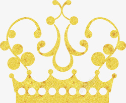 金色雕花黄金王冠矢量图素材