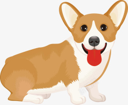 趣味狗狗插画卡通可爱狗狗矢量图高清图片