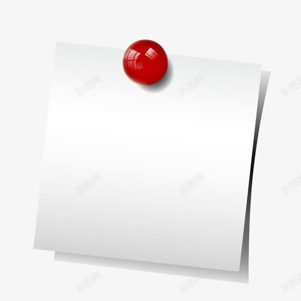 白色质感便条红色钉子矢量图ai免抠素材_88icon https://88icon.com 便条 白色 红色 质感 钉子 矢量图