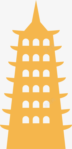 塔尖盖塔日本古代建筑矢量图高清图片