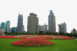 现代喷泉上海人民广场高清图片