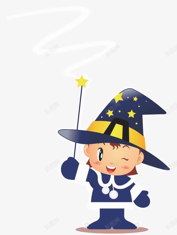 站着的小孩png免抠素材_88icon https://88icon.com 卡通人物 坐着的小孩 坐着的小朋友 大法师 小朋友 魔法师 魔法棒