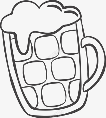 比利时啤酒线条比利时啤酒杯图标图标