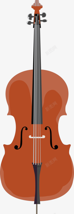 拨弦乐器大提琴弦乐矢量图高清图片