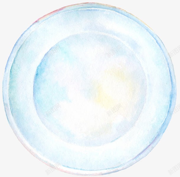 浅蓝色的盘子png免抠素材_88icon https://88icon.com 卡通 圆形的 手绘 盘子 简图 餐具