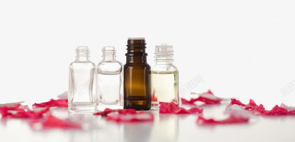 花卉与香薰精油png免抠素材_88icon https://88icon.com 小瓶子 玫瑰花瓣 玻璃瓶 精油 花卉 花瓣 芳香 透明