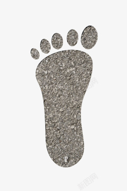 灰色泥土组成的脚印素材