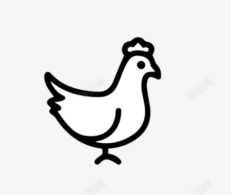 中英文符号鸡矢量图图标图标