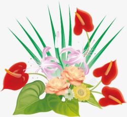 红掌花卉边框素材