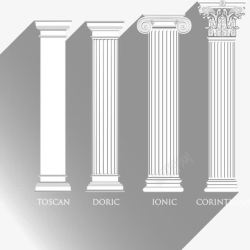 罗马柱矢量图素材