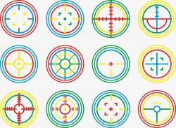 瞄准镜矢量图瞄准镜合集高清图片