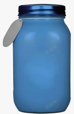 食品罐蓝色食品奶粉牛奶罐样机高清图片