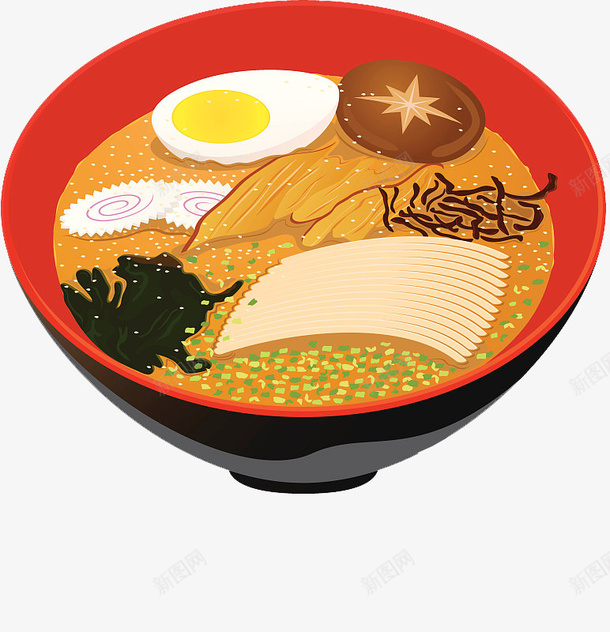 日本料理食物插图日式豚骨拉面png免抠素材_88icon https://88icon.com 拉面 日式 日本料理 豚骨 食物插图 餐饮文化
