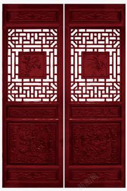 红木古典中国风木门素材
