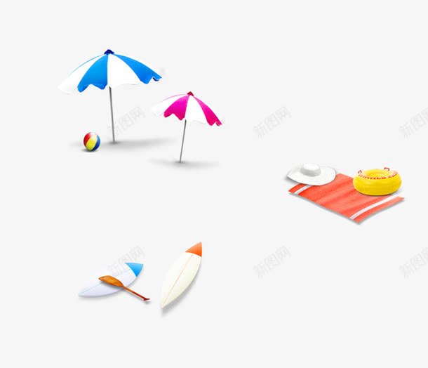 沙滩卡通装饰图案png免抠素材_88icon https://88icon.com 休闲 免抠PNG 卡通 夏日 沙滩 海滩 装饰图案 遮阳伞